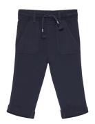 Cotton Jogger-Style Trousers Navy Mango