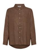 Onltokyo Life L/S Lin Bl Shirt Pnt Noos Brown ONLY