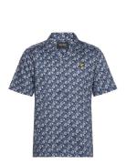 Floral Print Resort Shirt Navy Lyle & Scott