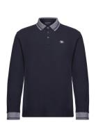 Polo With Detailed Collar Blue Tom Tailor