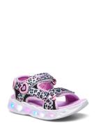 Girls Heart Lights - Savvy Cat Patterned Skechers