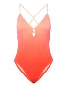 Pulp Swim Bikini Wirefree Plunge T-Shirt Swimsuit Orange Chantelle Bea...