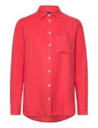 Isa Linen Shirt Red Lexington Clothing