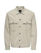 Onskennet Life Ls Linen Overshirt Beige ONLY & SONS