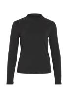 Vilullu Rollneck Rib L/S Top - Noos Black Vila