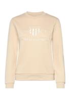 Reg Tonal Shield C-Neck Sweat Beige GANT