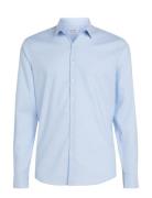 Stretch Collar Tonal Slim Shirt Blue Calvin Klein