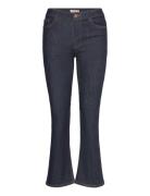 Trouser Karen Cropped Rinse Bl Blue Lindex