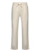 Trousers Linen Blend Cream Lindex