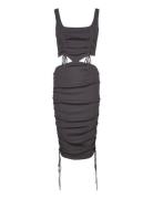 Long Knit Dress Black Cannari Concept