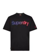 Core Logo Loose Tee Black Superdry