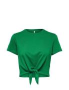 Onlmay S/S Short Knot Top Box Jrs Green ONLY