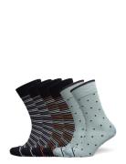 Socks 6-P, Bamboo, Multi 115S24 6 Pc/Pack Blue TOPECO