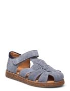 Sandals - Flat - Closed Toe Blue ANGULUS