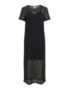 Vigardea O-Neck S/S Ankle Dress Black Vila