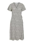 Vilovie S/S Wrap Midi Dress/Su - Noos Beige Vila