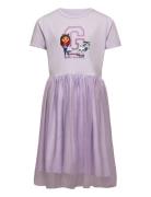 Dress Ss W. Tulle Purple Minymo