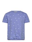 Cropped All Over Print T-Shirt Blue Tom Tailor