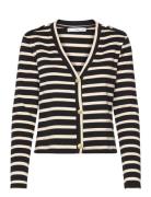 Striped Cardigan With Buttons Black Mango