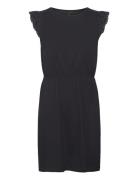 Vmemily Sl Gathering Dress Jrs Noos Black Vero Moda