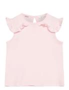 Frills Cotton T-Shirt Pink Mango