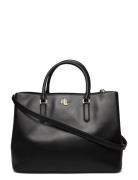 Leather Large Marcy Satchel Black Lauren Ralph Lauren