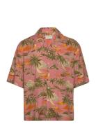 Rel Viscose Hawaii Print Ss Shirt Pink GANT