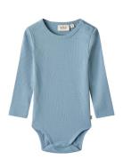 Rib Body L/S Spencer Blue Wheat