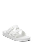 Flip Flops Buckles White Mango