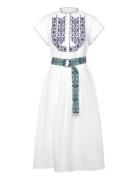 Pinjall Maxi Dress Ss White Lollys Laundry