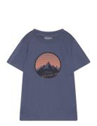 T-Shirt W. Print - S/S, Cotton Blue Color Kids