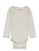 Body L/S Modal Striped Blue Petit Piao