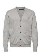 Cotton V-Neck Cardigan Grey Polo Ralph Lauren