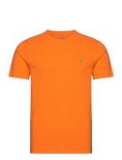 Custom Slim Fit Jersey Crewneck T-Shirt Orange Polo Ralph Lauren