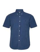 Custom Fit Seersucker Shirt Blue Polo Ralph Lauren