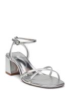 Metallic Straps Sandals Silver Mango