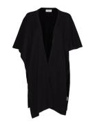 Open Poncho Black Davida Cashmere