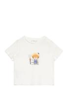 Cotton Printed T-Shirt White Mango