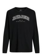 Jjecaleb Varsity Tee Ls O-Neck Jnr Black Jack & J S