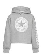 Converse Signature Cropped Hoodie Grey Converse