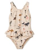 Amara Printed Swimsuit Cream Liewood