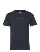 Lindbergh Print Tee S/S Navy Lindbergh