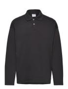 Slhboxy-Grant Ls Sweat Polo Ex Black Selected Homme