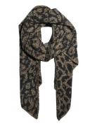 Pcpyron Long Animal Scarf Noos Bc Brown Pieces