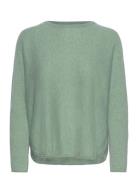 Curved Sweater Green Davida Cashmere