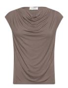 Rwbiarritz Ss Waterfall T-Shirt Brown Rosemunde