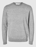 Slhberg Crew Neck Noos Grey Selected Homme