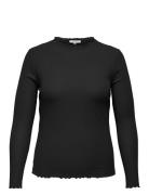 Carally Ls High Neck Top Ess Black ONLY Carmakoma