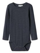 Nmmwang Wool Needle Ls Body Solid Noos Navy Name It