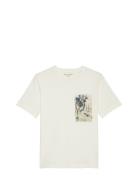 T-Shirts Short Sleeve Cream Marc O'Polo